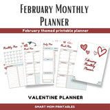 February Monthly Planner