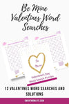 Be Mine Valentine's Word Searches