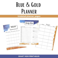Blue & Gold Planner