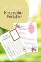 Grandparents Keepsake Printables