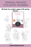Spring Friends Color by Number Pages